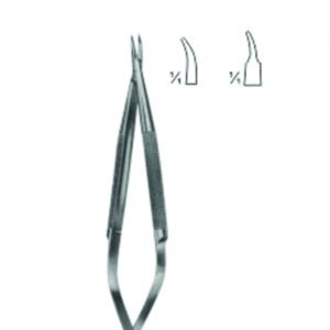 Micro Needle Holder With Round Handles and Bayonet - Shaped
