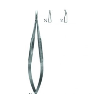 Micro Needle Holder With Round Handles and Bayonet - Shaped