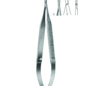 Micro Scissors, "Spring Type" Flat Handles and Cross- Serration