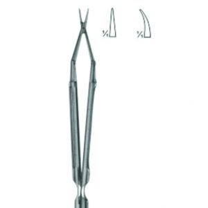 Micro Needle Holder With Round Handles and Bayonet - Shaped