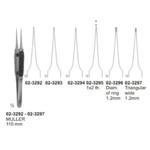 Micro Forceps, Ligature Forceps (Light Patterns) Bayonet - Shaped