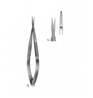 Micro Scissors, "Spring Type" Flat Handles