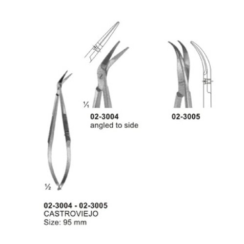 Micro Scissors, "Spring Type" Flat Handles