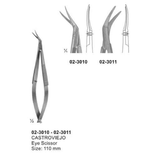 Micro Scissors, "Spring Type" Flat Handles