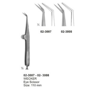 Micro Scissors, "Spring Type" Flat Handles