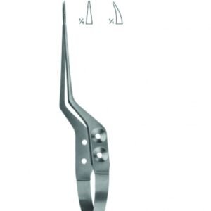 Micro Needle Holder With Round Handles and Bayonet - Shaped